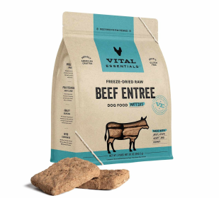 Freeze-Dried Raw Beef Entree Dog Food Patties, 30 oz