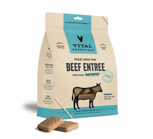 Freeze-Dried Raw Beef Entree Dog Food Mini Patties, 14 oz