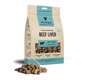 Freeze-Dried Raw Beef Liver Dog Treats, 15 oz