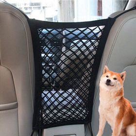 Mesh Travel Isolation Back Seat Safety Barrier & Storage Bag