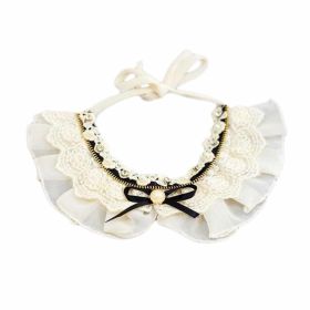 Rhinestone Retro Lace Dog Collars Neckerchief  8.2-11.2"