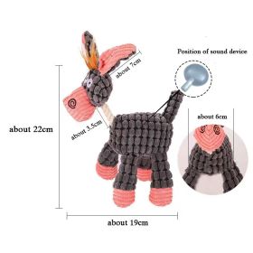 Donkey Shaped Plush Squeaky Toy Dog Chew Toy
