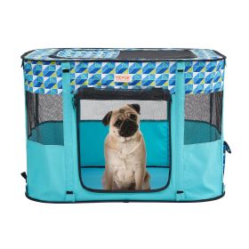 Foldable Waterproof Playpen, 32'' x 24'' x 22'' Portable Dog Playpen