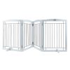 VEVOR Free Standing Dog Gate, 32" H x 96.5" W  4 Panels Foldable