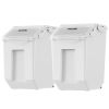 Storage Bin, 2 x 15L Dispenser Bin w/ Attachable Casters & Airtight Lid