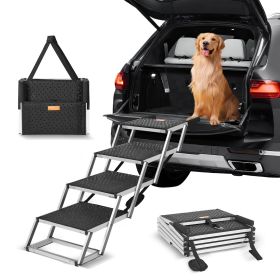 Dog Stair for Cars 4-step Folding Aluminum Loads up to 150 lbs