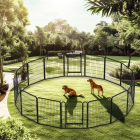 16 Panels Heavy Duty Metal Playpen w/ door,31.7"H