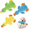 3Pcs Duck-Shaped Dog Plush ChewToy W/ Squeaky Ball Crinkle Paper