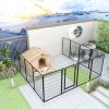 12 Panels Heavy Duty Metal Dog Playpen & Exercise Pen with door,39.37"H