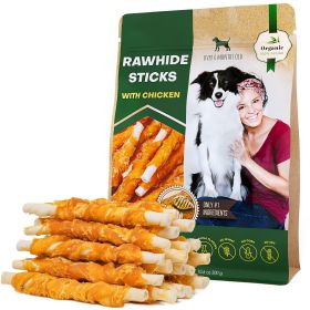 Dog Sticks Wrapped w/ Chicken & Natural Chew Treats