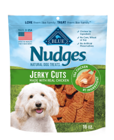 Blue Buffalo Nudges Jerky Chicken Cuts Dog Treats 16-oz. Bag