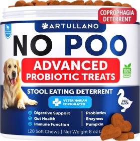 Coprophagia Stool Eating Deterrent Treats w/ Probiotics & Enzymes