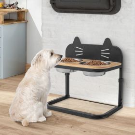 Elevated Feeder w/ 2 Stainless Steel Bowls Small & Medium Dogs