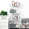 Storage Boxes with Clear Window Fabric Storage Cubes 15 x 11 Inch 4 Pack Foldable Closet Organizer with 3 Handles Large Foldable Basket for Organizing