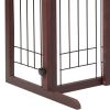 Wooden Dog Gate Adjustable Indoor Freestanding