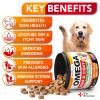 Omega 3 for Dogs Skin & Coat Supplement Chew Allergy & Itch Relief