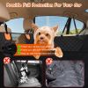 Waterproof 600D Oxford Cloth Car Seat Protector W/ Slide Flaps- Cars Trucks SUVs
