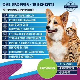 Dog Multivitamin Liquid w/ Supplement Support for Urinary Tract Joint Skin