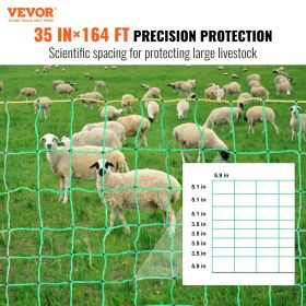 Electric Fence Netting, 35" H x 164' L, w/ Posts & Double-Spiked Stakes
