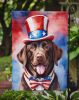 Labrador Retriever Patriotic American Garden Flag Mailbox Flag Decorative Yard Flag Banner Outside Patio Artwork Yard Flower Beds, Garden Size