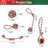 5Pcs Christmas Dog Rope Interactive Chew Toys