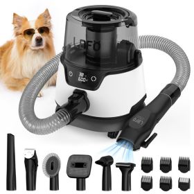 Dog Grooming Kit, Vacuum & Dryer w/ 5 Pet Grooming Tools