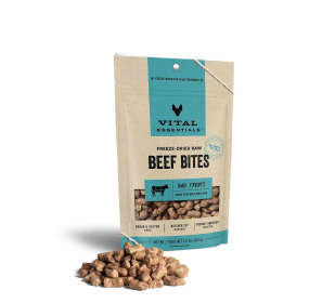 Vital Essentials(R) Freeze-Dried Beef Bites Dog Treats, (Size: 2.5 oz)