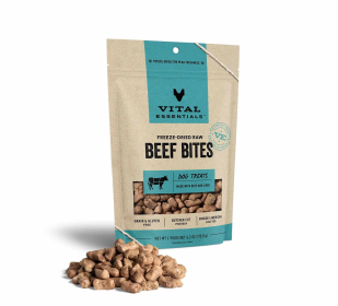 Vital Essentials(R) Freeze-Dried Beef Bites Dog Treats, (Size: 6.2 oz)