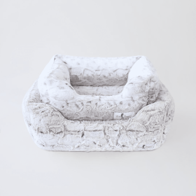 Deluxe Dog Bed (Color: Pearl Leopard, Size: Large)