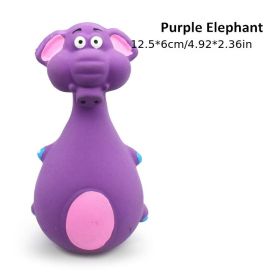 Dog Latex Toy Sound Big Tummy Elephant Cow Cartoon (Color: Purple Elephant)