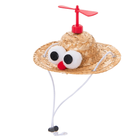 Pet Straw Hat Funny Cap for Birthday for Small Pets/Puppy/Cat (Color: red2, Size: S)