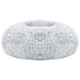 Soft Warm Fleece Puppy, Dog Cozy Nest Sofa Bed (Color: gray, Size: M)