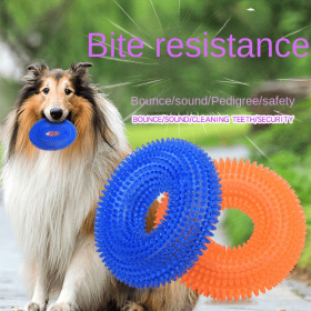 dog toy 2pcs bite resistant sound making molar cleaning (Color: Purple, Size: large size)