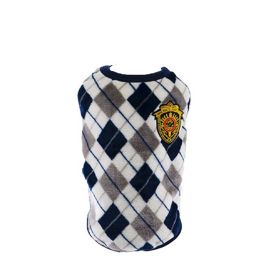 Vintage Plaid Thick Diamond Winter Large Dog Thermal Vests (Type: LHNDBPE954GRAY4XL)