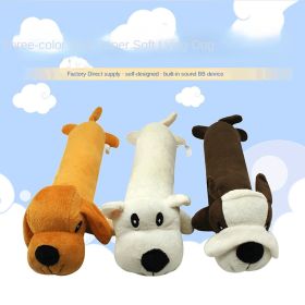 Pet dog gnaws and makes sounds toy dog plush toy; clean teeth toy dog toy cat toy (Colour: all of 3 color)