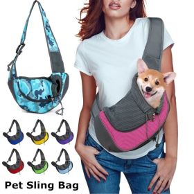 Dog Shoulder Comfort Sling Handbag Tote Pouch (Color: Red, Size: S)