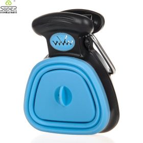 Dog Travel Foldable Pooper Scooper W/ 1 Roll Decomposable bags (Color: Yellow, Size: S)