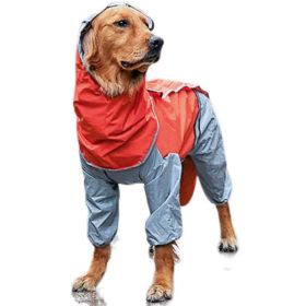 Four-Legged Waterproof All-Inclusive Raincoat for Pets (Size: ORANGRGRAY-6XL)