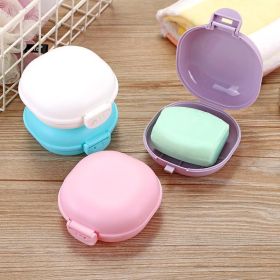 Portable Soap Box Travel Hiking Holder Container (Color: Black)