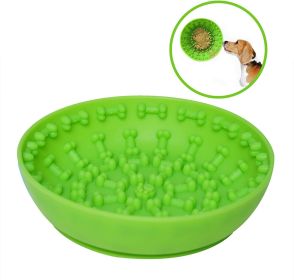Slow Bowl Feeder Bowls w/ Suction Cup, Interactive Distractor Toy (Color: Green)