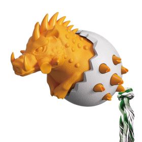 Rubber Kong Dog Toy Toothbrush Teeth Cleaning Brushing (Color: Pig Orange)