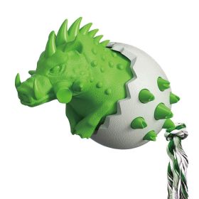 Rubber Kong Dog Toy Toothbrush Teeth Cleaning Brushing (Color: Pig Green)