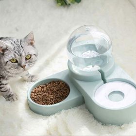 Automatic Drinking Fountain & Food Bowl w/ Mouth Separator (Color: Blue)