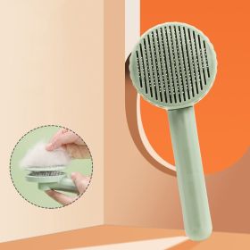 Stainless Steel Teeth; Dematting Brush For Dogs (Color: Green)