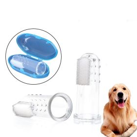Popular Silicone Finger Cover Dog General Finger Toothbrush (Color: Transparent, Size: Pet Toothbrush (box))