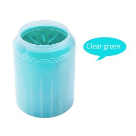 1pc Dog Paw Cleaner Cup For Dogs (Color: Green, Size: M)