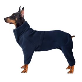 Warm Dog Cotton Coat/Sweater; for Winter -Medium Large Dog (Color: Navy Blue, Size: XL)