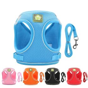 No Pull Dog Reflective Vest Harness W/ Breathable Mesh (Color: Black, Size: XL)