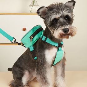 No Pull Vest Harness With Backpack; Cute Dog Leash (Color: Yellow, Size: M)