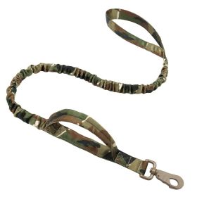 k9 Bungee Military Tactical Dog Leash Quick Release-2 Handles (Specifications (length * width): 100-150cm, Colour: Khaki)